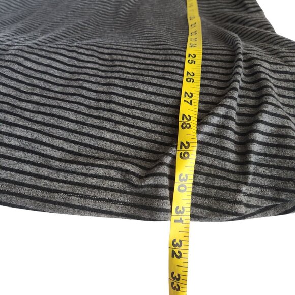 EILEEN FISHER Dress Small Casual‎ Striped Long Sleeves Cozy Black Gray - Picture 7 of 13
